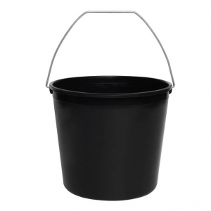 Edco Round Soft Bucket Plastic Black 10ltr (12/ctn)