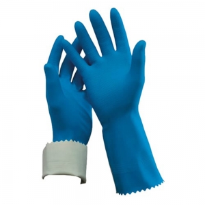 Flock Anti Bac Rubber Glove Sm